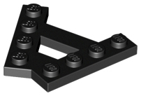 LEGO - Black Wedge Plate A-Shape with Stud Rows