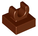 LEGO - Reddish Brown Tile 1 x 1 with Clips