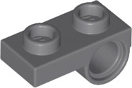 LEGO - Dark Bluish Gray Plate 1 x 2 with Pin Hole