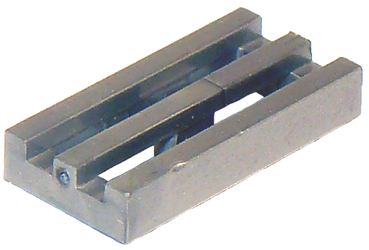 LEGO - Flat Silver Tile 1 x 2 Grille with Groove