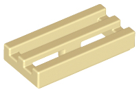 LEGO - Tan Tile 1 x 2 Grille with Groove