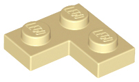 LEGO - Tan Plate 2 x 2 Corner