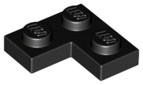 LEGO - Black Plate 2 x 2 Corner