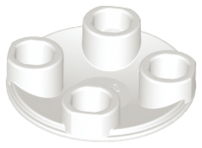 LEGO - White Round Plate 2 x 2 with Rounded Bottom