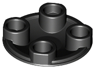LEGO - Black Round Plate 2 x 2 with Rounded Bottom