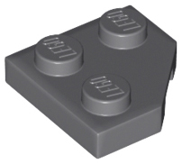 LEGO - Dark Bluish Gray Wedge Plate 2 x 2