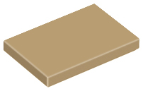 LEGO - Dark Tan Tile 2 x 3