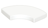 LEGO - White Round Tile Corner 2 x 2 Macaroni