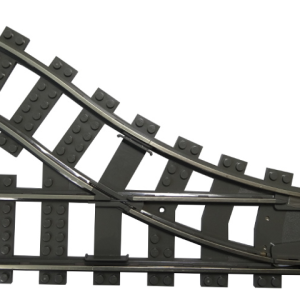 LEGO - Dark Gray Train Track 9V Switch Point Right