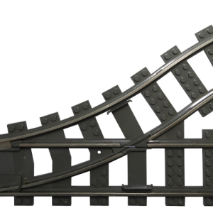 LEGO - Dark Gray Train Track 9V Switch Point Left