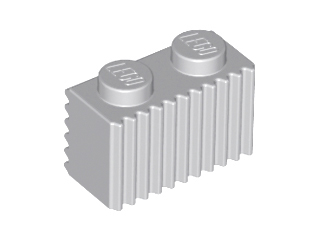 LEGO - Light Bluish Gray Brick 1 x 2 with Grille