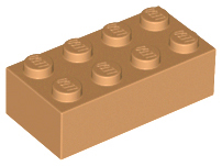 LEGO - Medium Nougat Brick 2 x 4