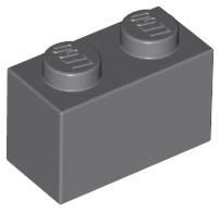 LEGO - Dark Bluish Gray Brick 1 x 2