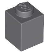 LEGO - Dark Bluish Gray Brick 1 x 1