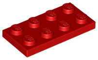LEGO - Red Plate 2 x 4