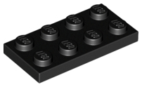 LEGO - Black Plate 2 x 4