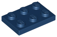 LEGO - Dark Blue Plate 2 x 3