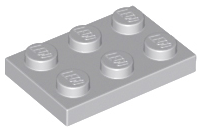 LEGO - Light Bluish Gray Plate 2 x 3