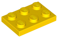 LEGO - Yellow Plate 2 x 3