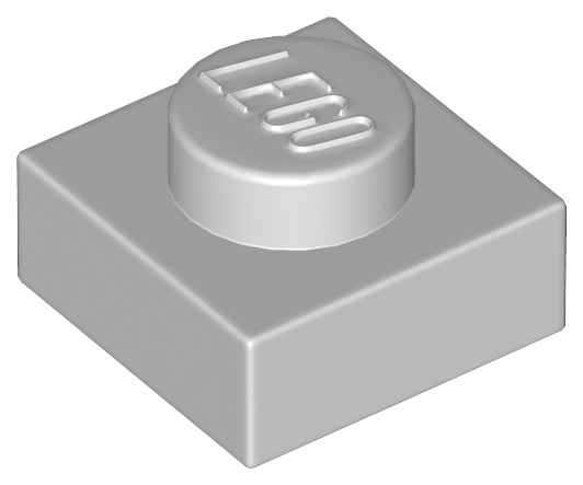LEGO - Light Bluish Gray Plate 1 x 1