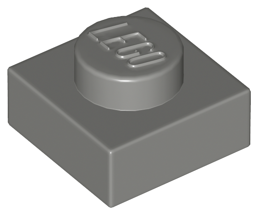 LEGO - Dark Bluish Gray Plate 1 x 1