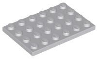LEGO - Light Bluish Gray Plate 4 x 6