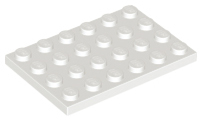LEGO - White Plate 4 x 6