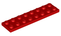 LEGO - Red Plate 2 x 8