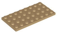 LEGO - Dark Tan Plate 4 x 8