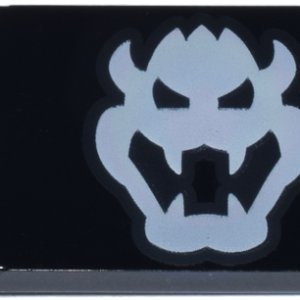 LEGO - Black Tile 2 x 3 with Bowser Head