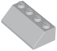 LEGO - Light Bluish Gray Slope 45 2 x 4