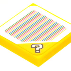 3068pb1359.png LEGO - Yellow Tile 2 x 2 with Mario ? Block
