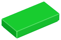 LEGO - Bright Green Tile 1 x 2
