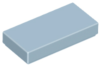 LEGO - Sand Blue Tile 1 x 2