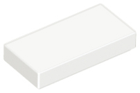 LEGO - White Tile 1 x 2