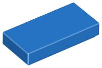 LEGO - Blue Tile 1 x 2
