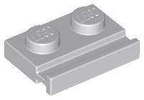 LEGO - Light Bluish Gray Plate 1 x 2