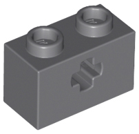LEGO - Dark Bluish Gray Technic Brick 1 x 2