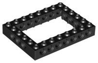 LEGO - Black Technic Brick 6 x 8 Open Center