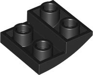 LEGO - Black Curved Slope 2 x 2 x 2/3 Inverted