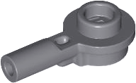 LEGO - Dark Bluish Gray Bar 1L with Round Plate