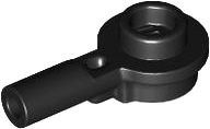 LEGO - Black Bar 1L with Round Plate