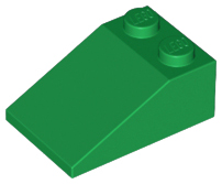 LEGO - Green Slope 33 3 x 2