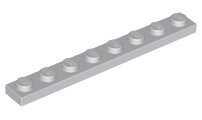LEGO - Light Bluish Gray Plate 1 x 8