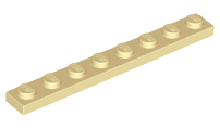 LEGO - Tan Plate 1 x 8