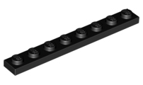 LEGO - Black Plate 1 x 8