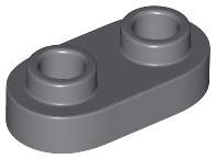 LEGO - Dark Bluish Gray Round Plate 1 x 2