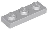 LEGO - Light Bluish Gray Plate 1 x 3
