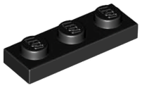 LEGO - Black Plate 1 x 3