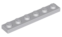 LEGO - Light Bluish Gray Plate 1 x 6